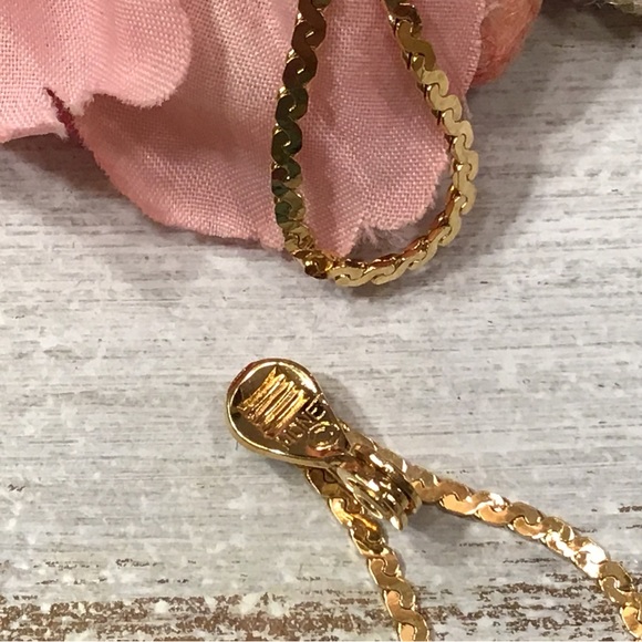 Monet Chain Clip On Earrings - Picture 5 of 6